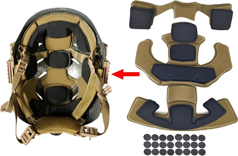 BShasrlim Multi-Sport Helmet Pad Inserts - Universal Helmet Comfort Padding Kit - Memory Foam Replacement Pads for Cycling, Motorcycle,Airsoft,Sports & Safety Helmets - Image 5